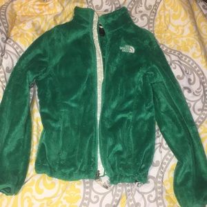 Green north face jacket
